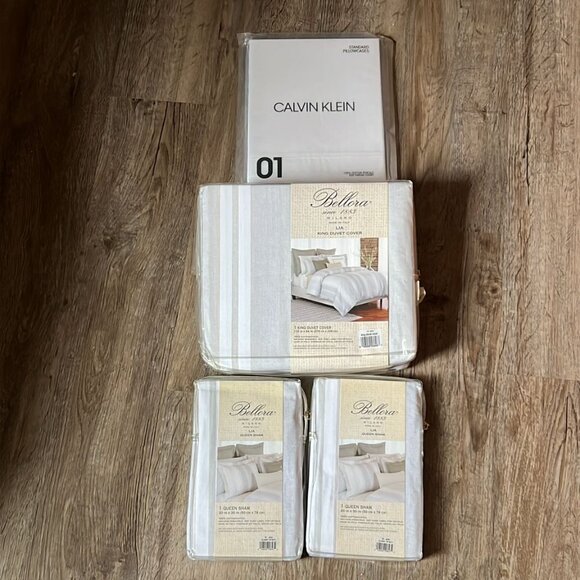Calvin Klein Other - Set 5pc : King Duvet + 4 Queen Shams +2 Calvin Klein Queen PillowCases (N-18)